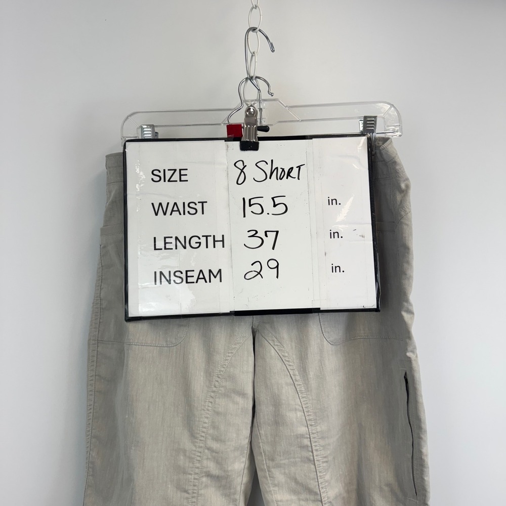 Kuhl Splash Roll-Up Pants Womens 8 Short Gray Herringbone Outdoor Hiking 6272 - Picture 2 of 15